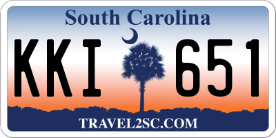 SC license plate KKI651