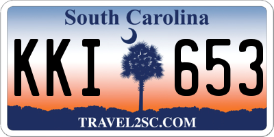 SC license plate KKI653