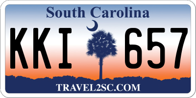 SC license plate KKI657