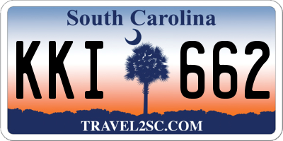 SC license plate KKI662