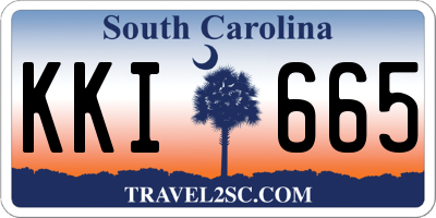 SC license plate KKI665