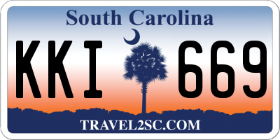 SC license plate KKI669