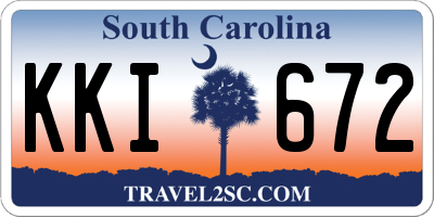 SC license plate KKI672