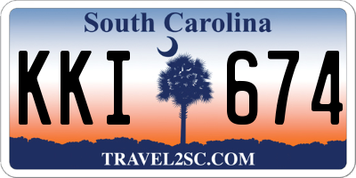 SC license plate KKI674