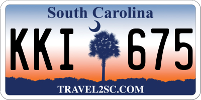 SC license plate KKI675
