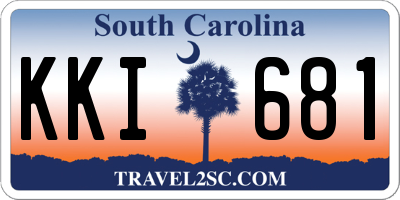 SC license plate KKI681