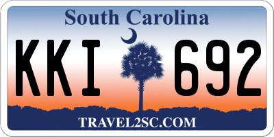 SC license plate KKI692