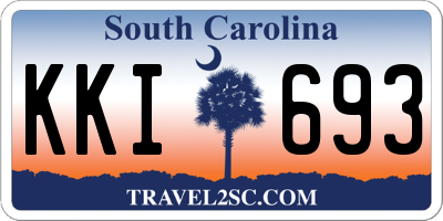 SC license plate KKI693
