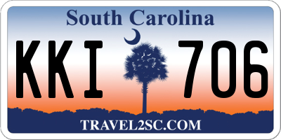 SC license plate KKI706