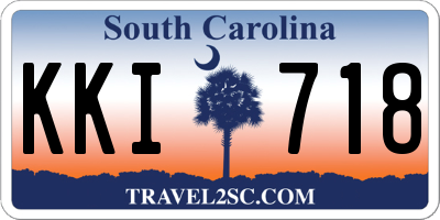 SC license plate KKI718