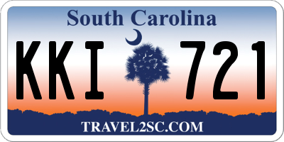 SC license plate KKI721