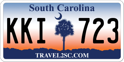 SC license plate KKI723