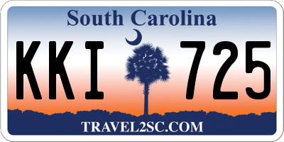 SC license plate KKI725