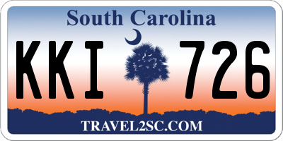 SC license plate KKI726