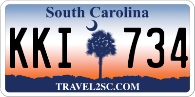 SC license plate KKI734