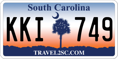 SC license plate KKI749