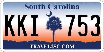 SC license plate KKI753