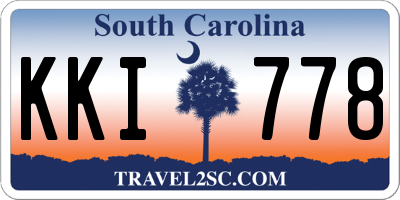 SC license plate KKI778