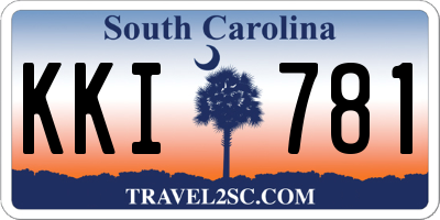 SC license plate KKI781