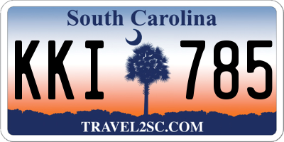SC license plate KKI785