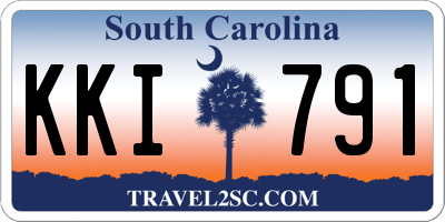 SC license plate KKI791