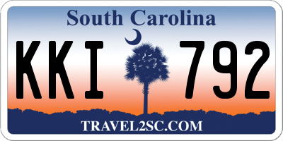 SC license plate KKI792