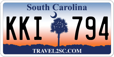 SC license plate KKI794