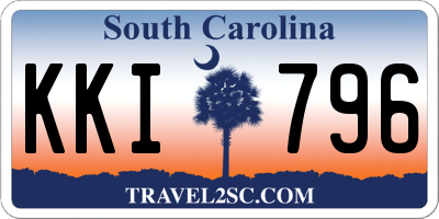 SC license plate KKI796