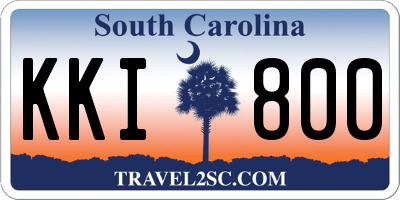 SC license plate KKI800