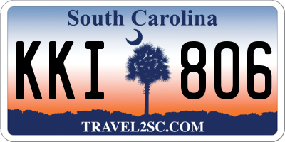 SC license plate KKI806