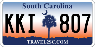 SC license plate KKI807