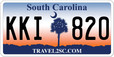SC license plate KKI820