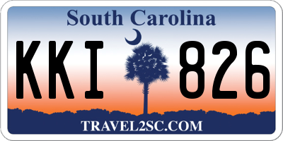 SC license plate KKI826