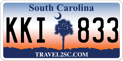 SC license plate KKI833
