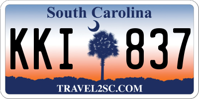 SC license plate KKI837