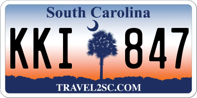 SC license plate KKI847