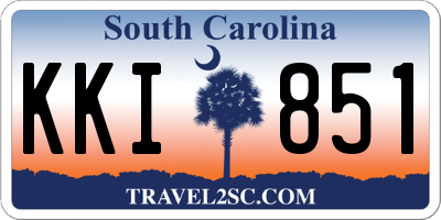 SC license plate KKI851