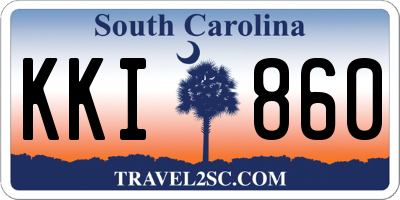 SC license plate KKI860