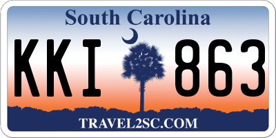 SC license plate KKI863