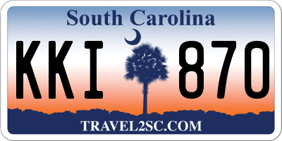 SC license plate KKI870