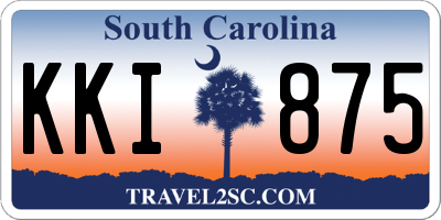 SC license plate KKI875