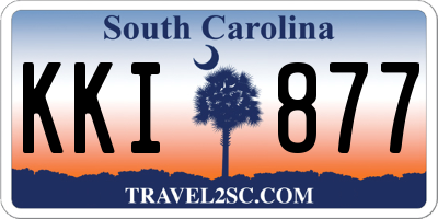 SC license plate KKI877