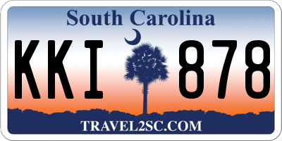SC license plate KKI878