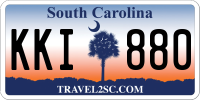 SC license plate KKI880