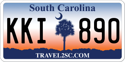 SC license plate KKI890