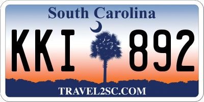 SC license plate KKI892