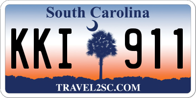 SC license plate KKI911
