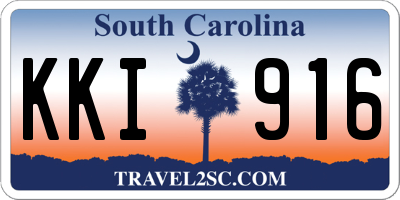 SC license plate KKI916