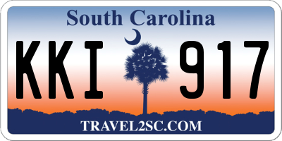 SC license plate KKI917