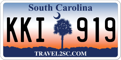 SC license plate KKI919